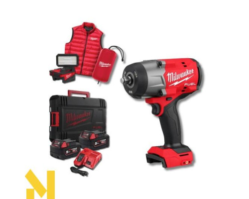 Гайковерт акумуляторний Milwaukee M18 FHIWF2F12MC-502X + прожектор M18 ALIS-0