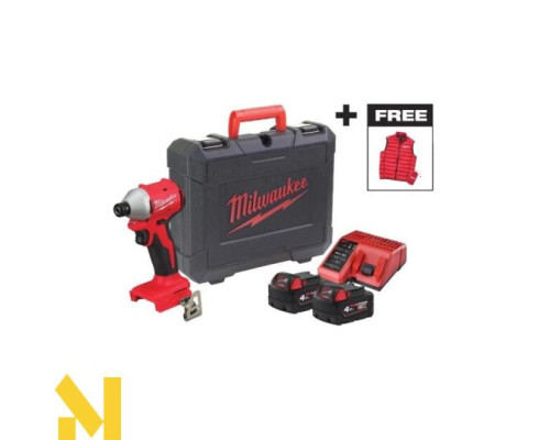 Гвинтоверт акумуляторний Milwaukee M18 BLIDRCMC-402C + жилетка