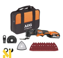 Багатофункціональний інструмент (реноватор) акумуляторний AEG OMNI18CLi-202BKIT1X
