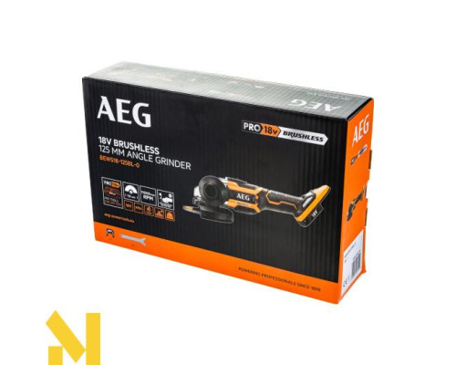 Болгарка (кутова шліфмашина) акумуляторна AEG BEWS18-125BL-0 (без АКБ та ЗП)
