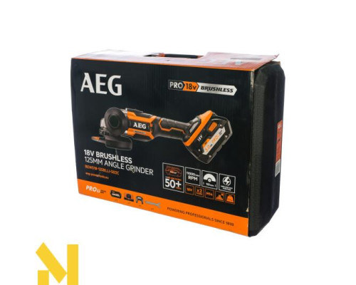 Болгарка (кутова шліфмашина) акумуляторна AEG BEWS18-125BL-502C