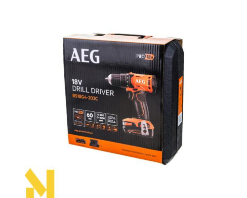 Дриль-шуруповерт акумуляторний AEG BS18G4-202C