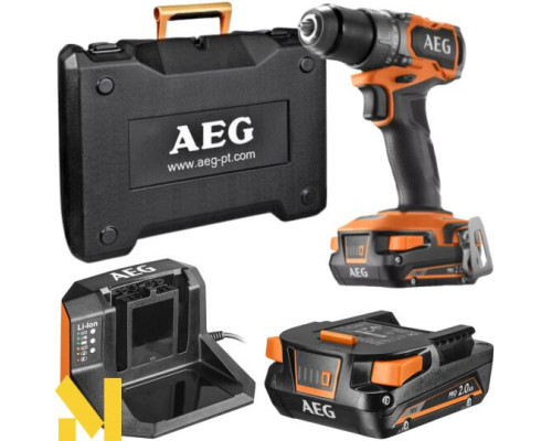 Дриль-шуруповерт акумуляторний AEG BS18SBL2-202C