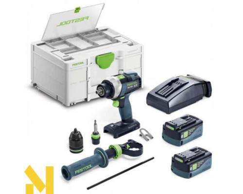 Дриль-шуруповерт акумуляторний Festool QUADRIVE TDC 18/4 5,2/5,2 I-Set
