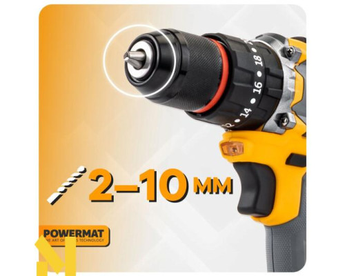 Шуруповерт акумуляторний Powermat PM-WA-21V-2M