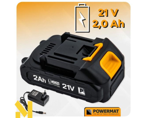 Шуруповерт акумуляторний Powermat PM-WA-21V-2M