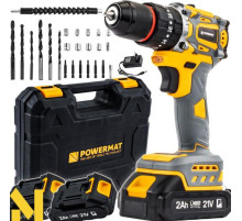 Шуруповерт акумуляторний Powermat PM-WA-21V-2M