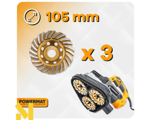 Шліфувальна машина по бетону Powermat PM-SDB-2450M