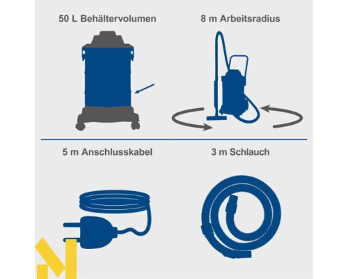 Пилосос будівельний Scheppach VC50