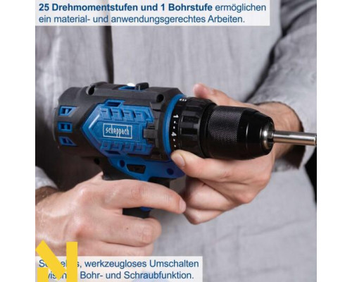 Дриль-шуруповерт ударний акумуляторний Scheppach BC-DD60-X (без АКБ та ЗП)