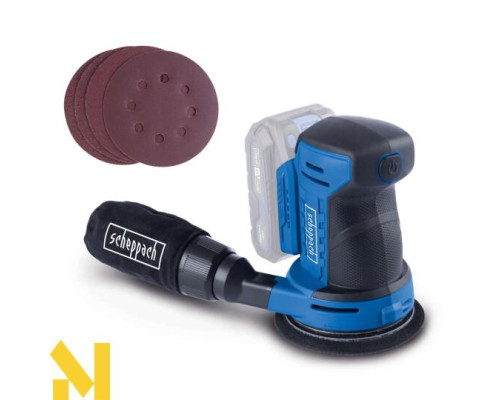 Шліфмашина ексцентрикова акумуляторна Scheppach C-OBS125-X (без АКБ та ЗП)