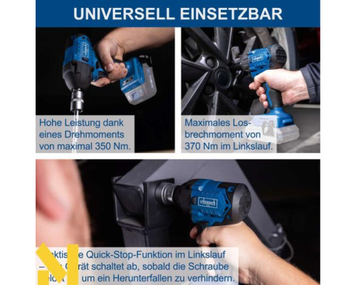 Гайковерт ударний акумуляторний Scheppach BC-IW350-X (без АКБ та ЗП)