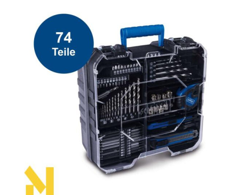 Дриль-шуруповерт ударний акумуляторний Scheppach C-DTB74/1-X з аксесуарами