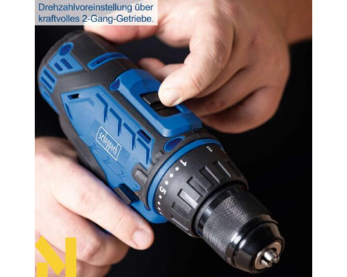 Дриль-шуруповерт ударний акумуляторний Scheppach C-DTB74/1-X з аксесуарами