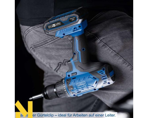 Дриль-шуруповерт ударний акумуляторний Scheppach C-DTB74/1-X з аксесуарами