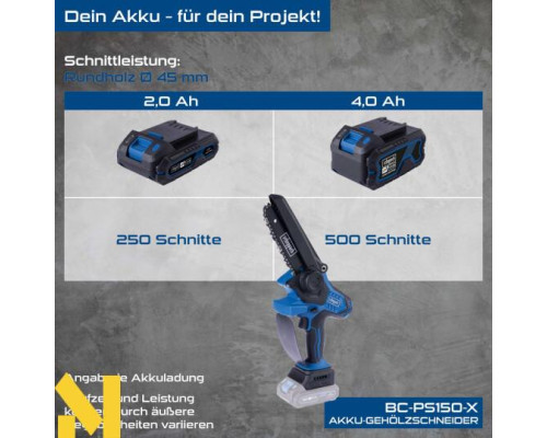 Міні-пила акумуляторна Scheppach BC-PS150-X SET S