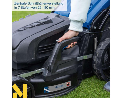 Газонокосарка акумуляторна Scheppach MP470-X SET XL2x2