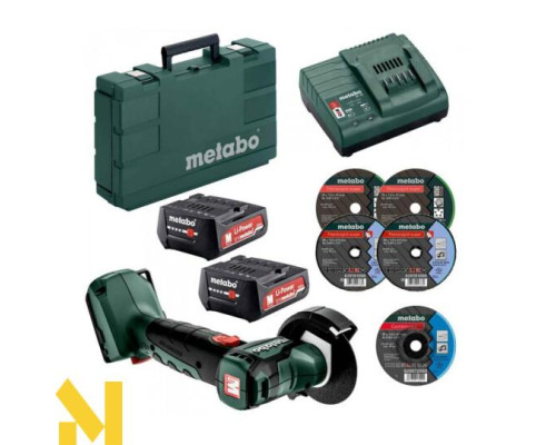 Болгарка (кутова шліфмашина) акумуляторна Metabo PowerMaxx CC 12 BL