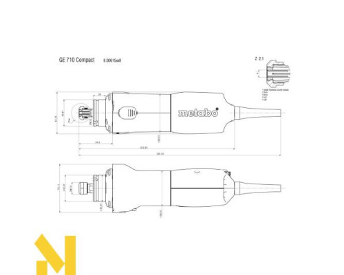 Шліфмашина пряма Metabo GE 710 Compact