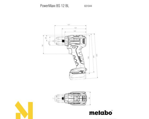 Дриль-шурупокрут акумуляторний Metabo PowerMaxx BS 12 BL (без АКБ та ЗП)