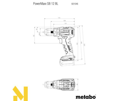Дриль-шурупокрут акумуляторний Metabo PowerMaxx SB 12 BL (без АКБ та ЗП)