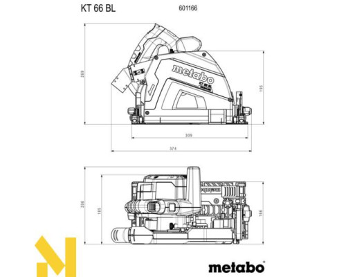 Пила занурювальна Metabo KT 66 BL (metaBOX)