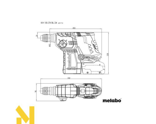 Перфоратор акумуляторний Metabo KH 18 LTX BL 24 (без АКБ та ЗП)