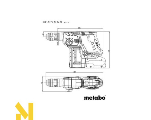 Перфоратор акумуляторний Metabo KH 18 LTX BL 24 Q (2x5.5 Аг + ЗП + кейс)