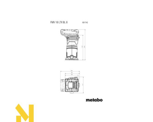 Фрезер кромковий акумуляторний Metabo FMV 18 LTX BL 8 (без АКБ та ЗП)