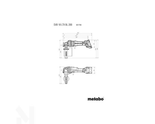 Шліфмашина щіткова акумуляторна Metabo SVB 18 LTX BL 200  (без АКБ та ЗП)