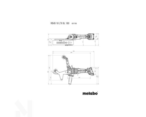 Шліфмашина стрічкова акумуляторна для труб Metabo (без АКБ та ЗП)