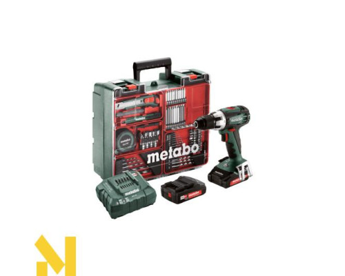 Дриль-шуруповерт акумуляторний Metabo BS 18 LT Set Mobile Workshop