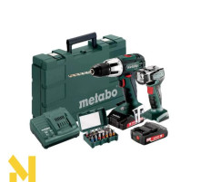 Дриль-шуруповерт ударний акумуляторний Metabo SB 18 LT Set + ліхтар + набір біт (602103610)