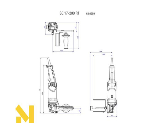 Шліфмашина щіткова Metabo SE 17-200 RT Set