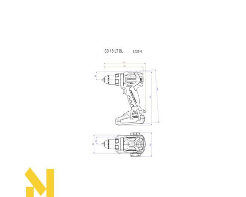 Акумуляторний дриль-шуруповерт Metabo SB 18 LT BL