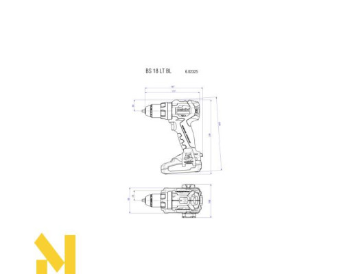 Дриль-шуруповерт акумуляторний Metabo BS 18 LT BL (без АКБ і ЗП) (602325860)