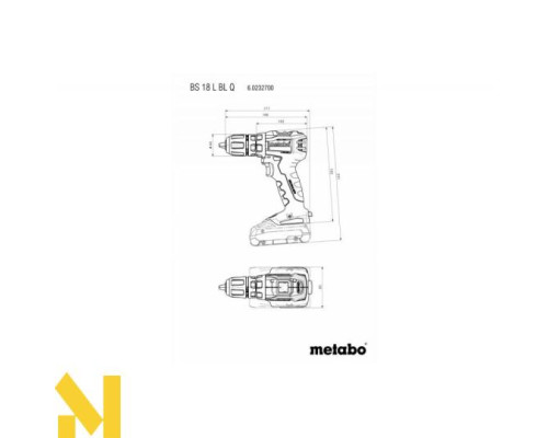 Акумуляторний дриль-шуруповерт Metabo BS 18 L BL Q каркас MetaLoc