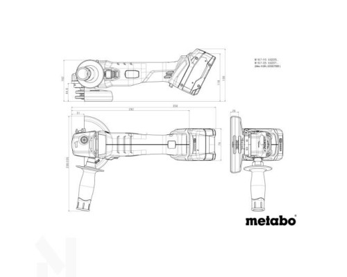 Болгарка (кутова шліфмашина) акумуляторна Metabo W 18 7-115 (без АКБ та ЗП)