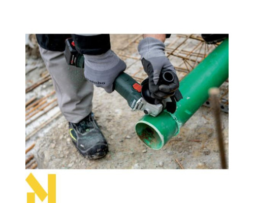 Болгарка (кутова шліфмашина) акумуляторна Metabo W 18 7-125 + 2x4.0Аг + MetaBox