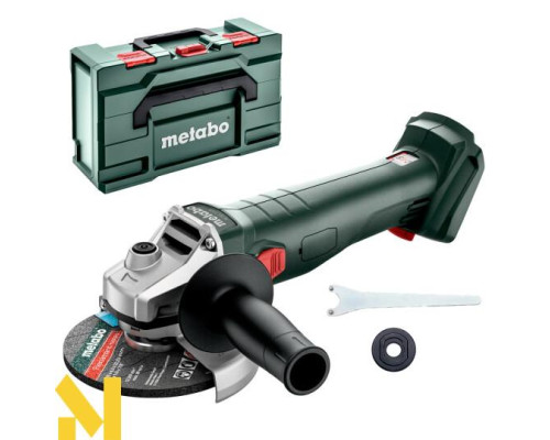 Болгарка (кутова шліфмашина) акумуляторна Metabo W 18 7-125 (без АКБ та ЗП + MetaBox)