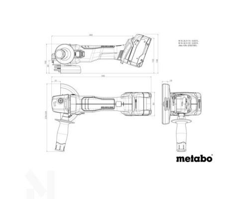 Болгарка (кутова шліфмашина) акумуляторна Metabo W 18 L BL 9-115 (без АКБ та ЗП)