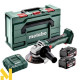 Болгарка (кутова шліфмашина) акумуляторна Metabo W 18 L BL 9-125