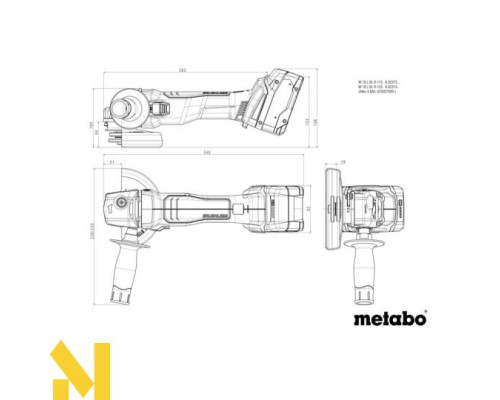 Болгарка (кутова шліфмашина) акумуляторна Metabo W 18 L BL 9-125 (без АКБ та ЗП)