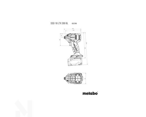 Гвинтоверт акумуляторний Metabo SSD 18 LTX 200 BL (без АКБ та ЗП)