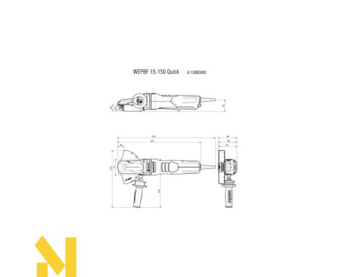Болгарка (кутова шліфмашина) Metabo WEPBF 15-150 Quick