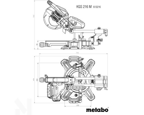 Пила торцювальна Metabo KGS 216 M (613216000)