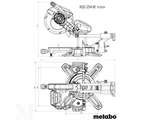 Пила торцювальна Metabo KGS 254 M SET (613254900)