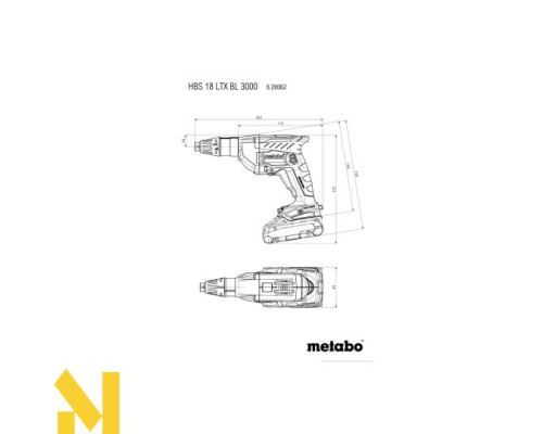 Шуруповерт для гіпсокартону акумуляторний Metabo HBS 18 LTX BL 3000 + Speed Fix 57 + 2x4,0 Аг та MetaBox