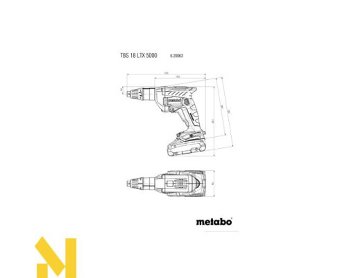 Шуруповерт для гіпсокартону акумуляторний Metabo TBS 18 LTX BL 5000 + Speed Fix 57 + 2x4,0 Аг та MetaBox