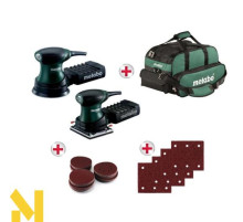 Набір шліфмашин вібраційних Metabo FSR 200 Intec + FSX 200 Intec + оснащення
